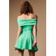 RIBBON DRESS SIENNA MENTA