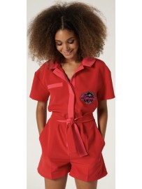MONO SHORT ROJO CONTRASTE ROSA (SNY)