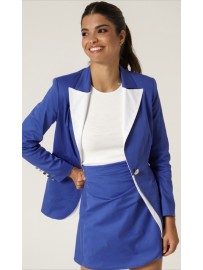 BLAZER AZULÓN COMBINADA SOLAPA BLANCO (SNY)