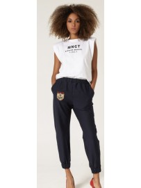 PANTALÓN JOGGER BLANCO CON BORDADO M PARCHE TENNIS (GP)