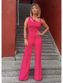 MONO UN HOMBRO DE SCUBA CREPÉ ROSA