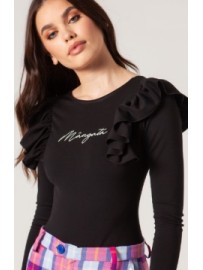 BODY BORDADO MANGATA VOLANTE NEGRO