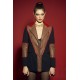 BLAZER MARRÓN, NEGRO Y ROJO SIN TACHAS