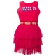 VESTIDO ENGOMADO ESTAMPADO LETRAS MNGT ROSA