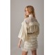 BLUSA ROMANTICA COMBINADA CON FLECOS Y TULL