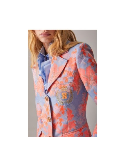CHAQUETA JACQUARD FLUOR ESCUDO