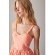 VESTIDO CAZUELA VICHY NARANJA