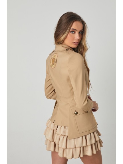 CHAQUETA SAHARIANA COLOR CAMEL