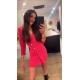 VESTIDO LASE FUCSIA BOTONES