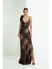 ABITO CANOTTA ROSE LEOPARDO