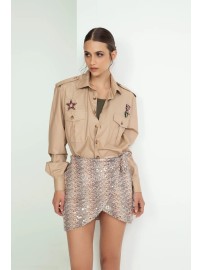 CAMICIA MILITARE STELLE E PATCH