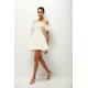 VESTIDO MINI ARRUGADO OFF SHOULDERS