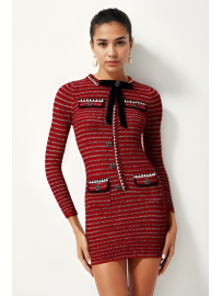 VESTIDO PUNTO CON DETALLE DE LAZO