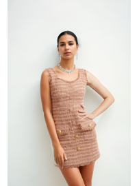 VESTIDO TWEED CON BOTONES