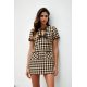 VESTIDO TWEED NEGRO CON LAZO