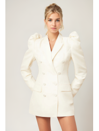 BLAZER BLANCO CON MANGA GLOBO