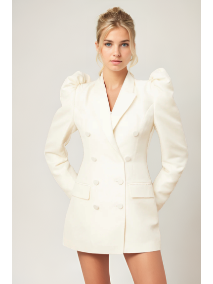 BLAZER BLANCO CON MANGA GLOBO