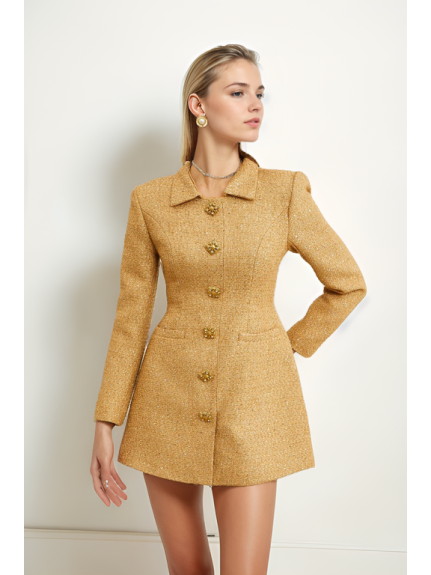 VESTIDO TWEED MANGA LARGA