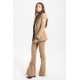 PANTALON DE PUNTO PATA CAMPANA CAMEL