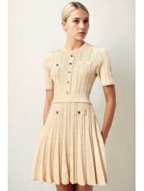 VESTIDO MINI PUNTO PLISADO