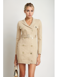 VESTIDO PUNTO JACQUARD CON MONOGRAMA