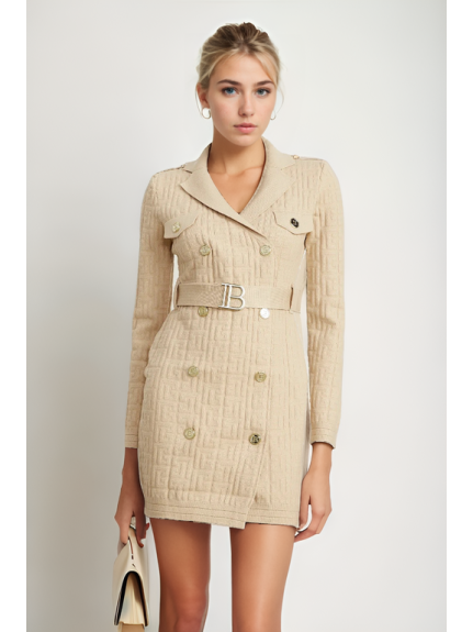 VESTIDO PUNTO JACQUARD CON MONOGRAMA