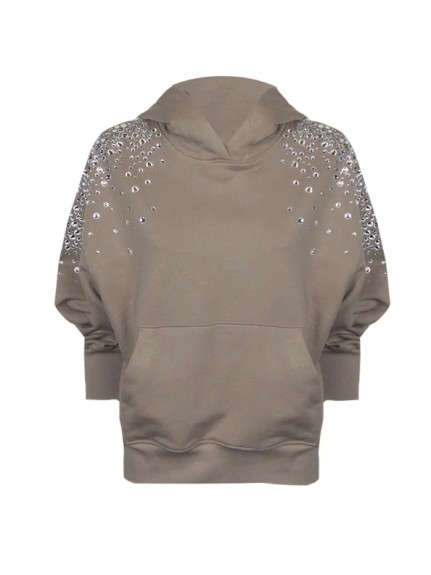 PANTALON DEPORTIVO CON APLICACIONES DE PIEDRAS NEGRO