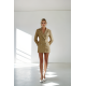 VESTIDO BLAZER MINI DE TWEED DORADO
