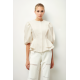 BLUSA BLANCA CON CINTURA PEPLUM