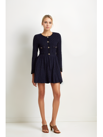 VESTIDO MINI PLISADO PUNTO CLOÉ